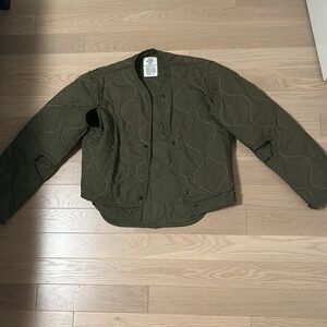 One of a kind cropped military jacket